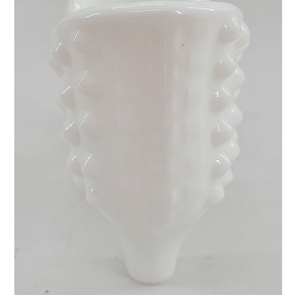 Fenton White Milk Glass Cat Hobnail Vintage Glass Boot Shoe Figurine - Picture 5 of 9